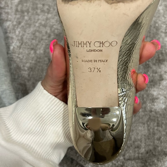 Jimmy Choo, London, gold high heels - Picture 3 of 9